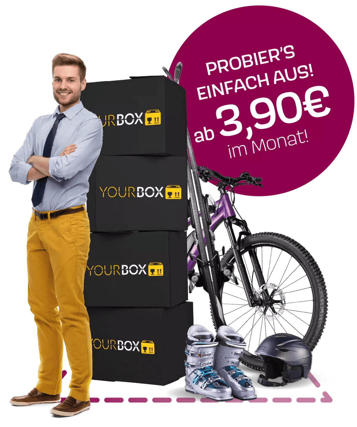 Bei YOURBOX zahlst du nur für die Box, nicht für den ganzen Raum.